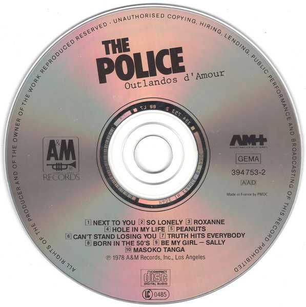 CD The Police - Outlandos D'Amour 1978