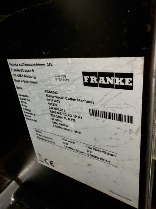 Aparat cafea Franke A600