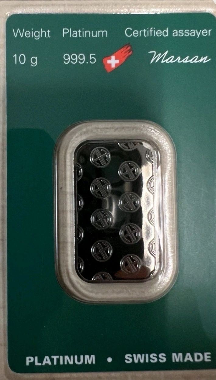 Vanzare lingou platină de 10g de la Argor Heraeus,
