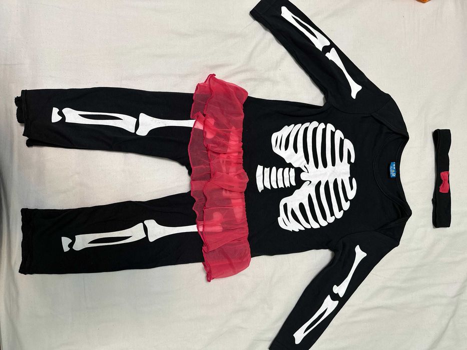 НОВ ромпър за Хелуин с поличка и лента за глава