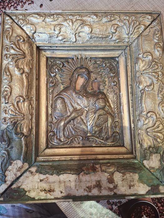 Icoană interbelica Maică Domnului cu pruncul