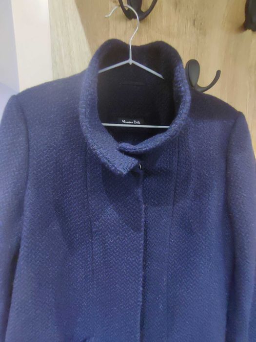 Палто Massimo Dutti тъмно синьо