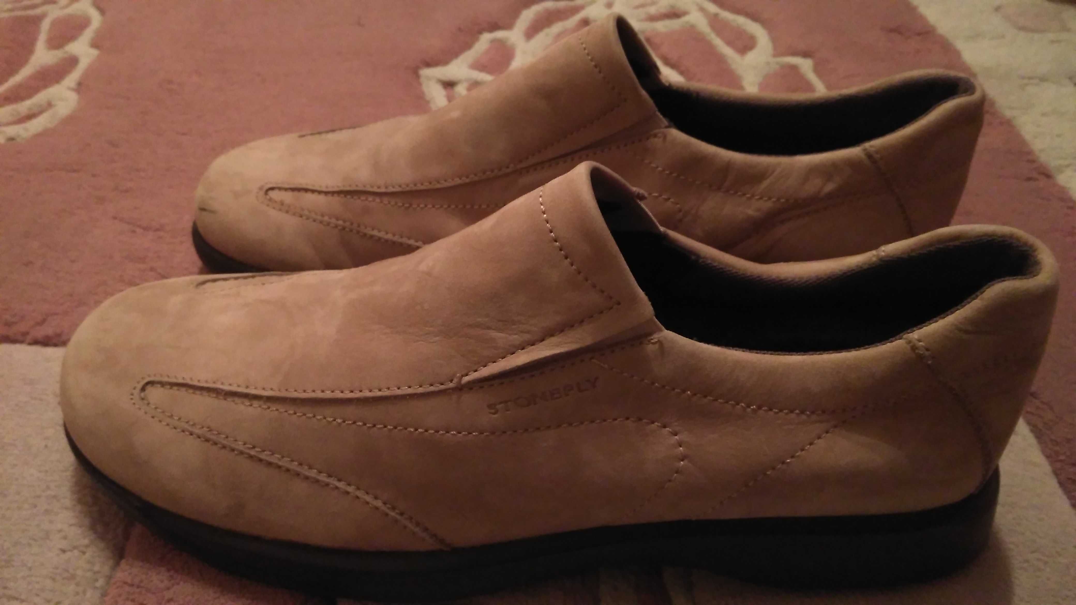 Pantofi noi, Stonefly, piele, 42/ Fusta clasica, lana, 42