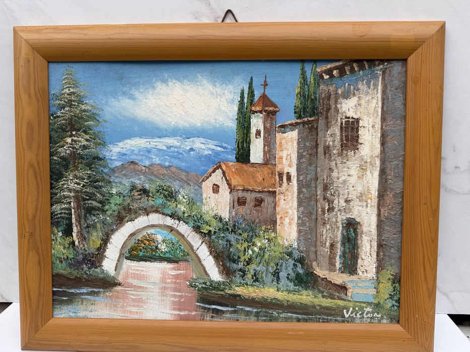 Невероятна Маслена картина с рамка, ФРЕНСКИ ВНОС