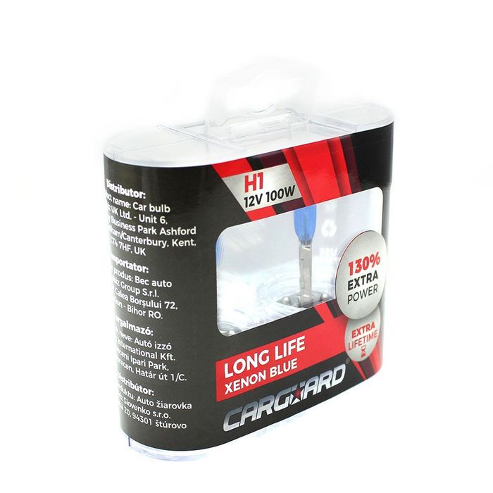Set de 2 becuri halogen h1 +130% intensitate - long life, 1 set, BHA031