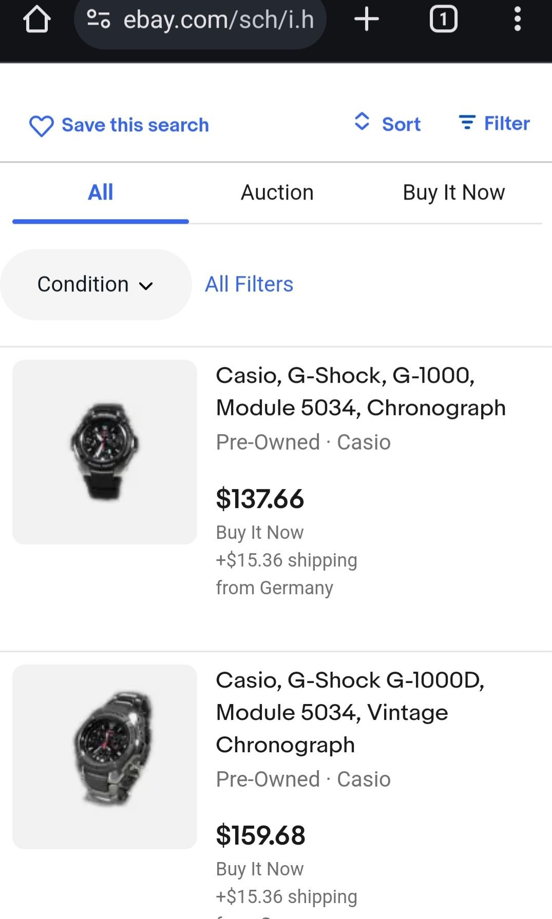 Casio G Shock G 1000 (5034)