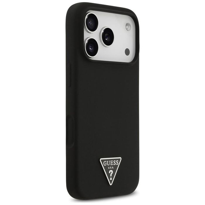 Калъф guess silicone triangle logo magsafe за iphone 17 pro в черен цв