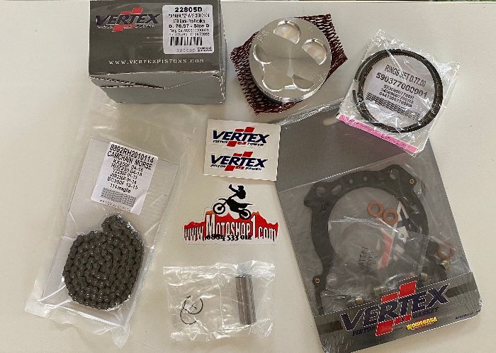 НОВ Топ енд на VERTEX бутало гарнитури верига за YAMAHA YZ250F 01-04