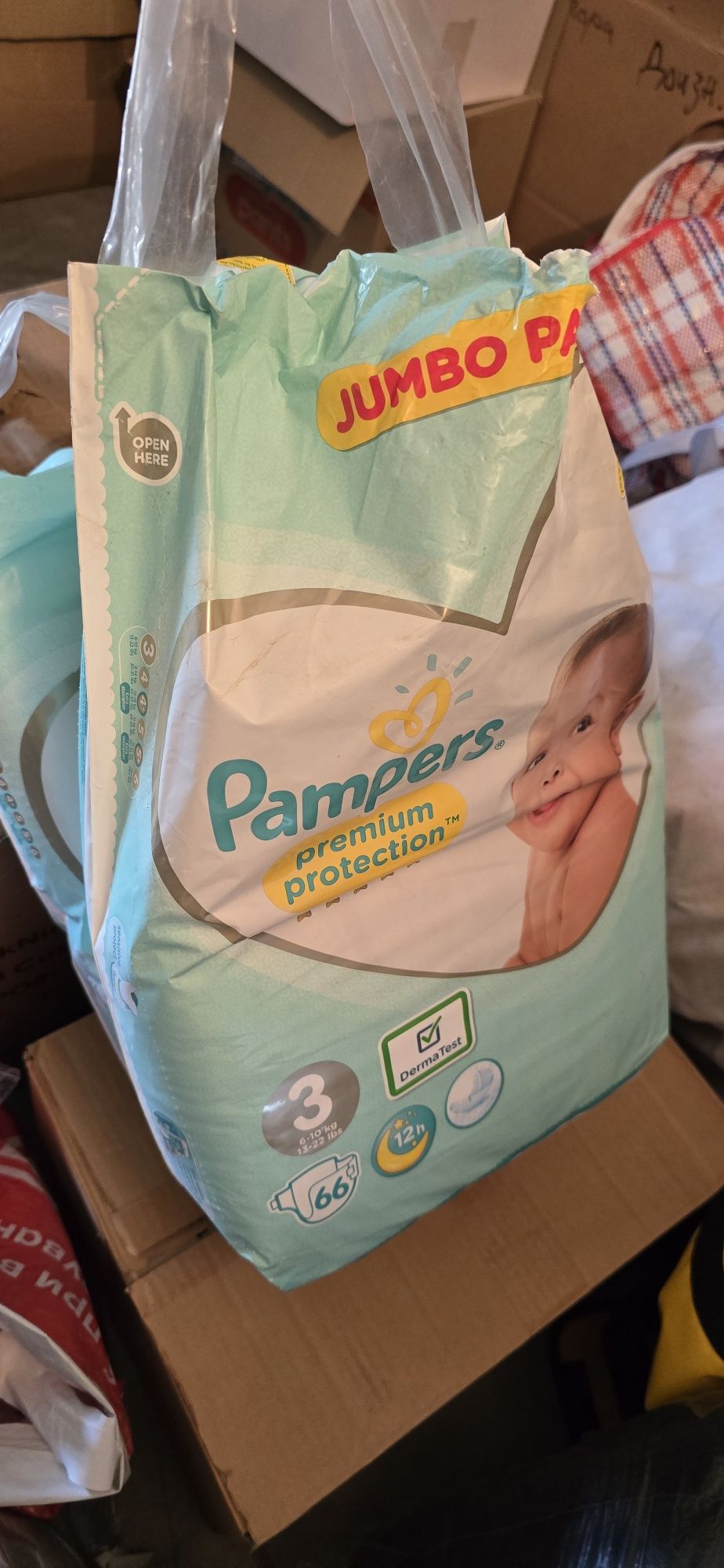 Пелени Pampers Premium Protection 3 (6-10 кг) 66 броя + БОНУСИ