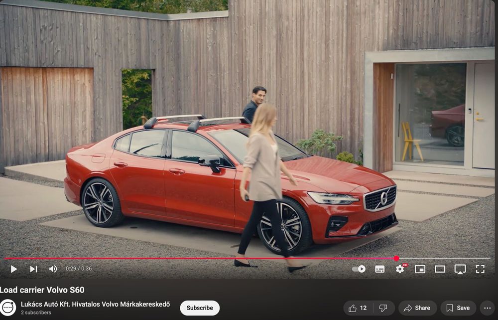 Bare transversale originale S60 III - Volvo Load Bars 32296508