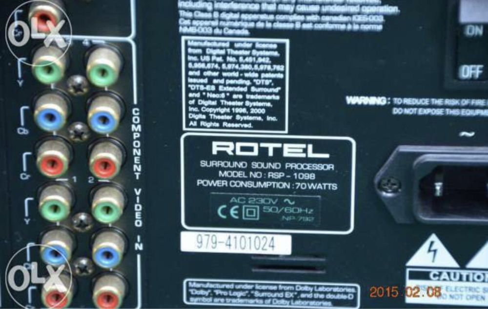 Процессор предусилитель обьемного звучания Rotel PSR-1098