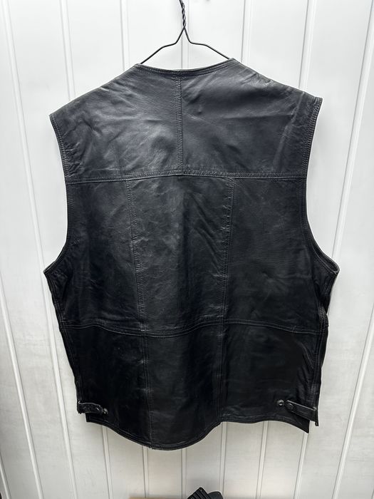 Vesta moto de piele XL Echtes Leader fabricata in Italia