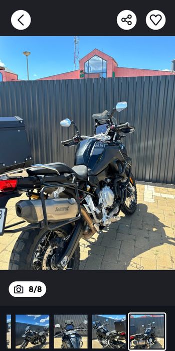 BMW F850 gs triple blak 2022 in garantie