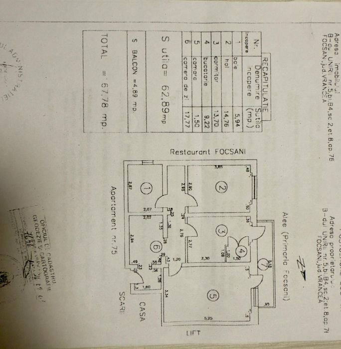 Apartament cu 2 camere zona centrala