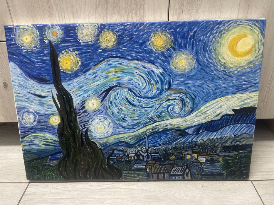 Starry night reproducere proprie ulei pe panza Van Gogh