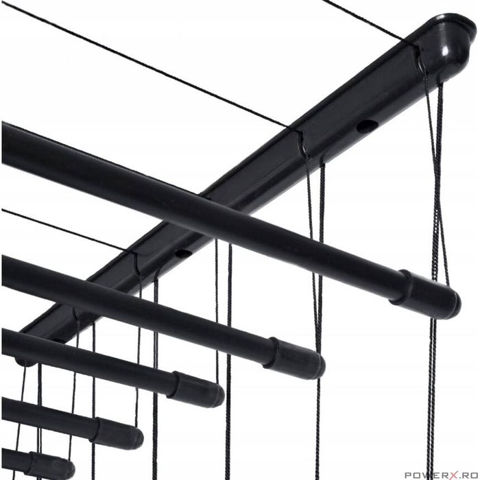 Uscator rufe de tavan, 6x180 cm, negru, Sepio