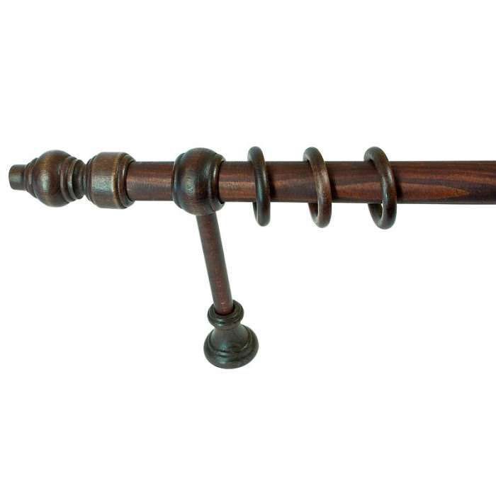 WENGE Set inele lemn și cârlig, 28 mm