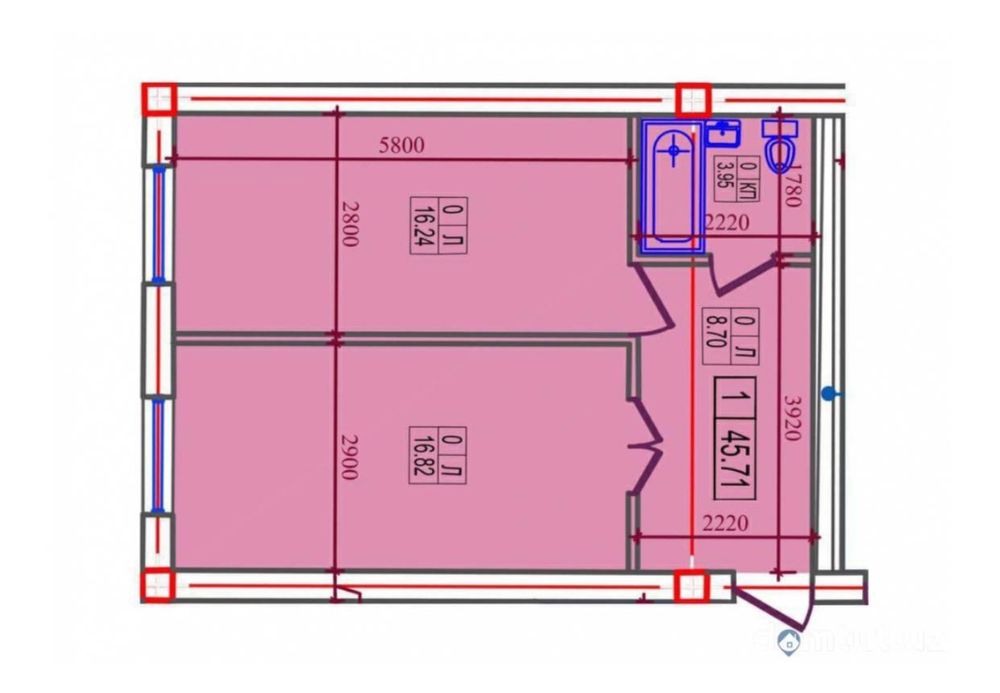 Продается 1/5/11 жк Euro House улица Чинабад