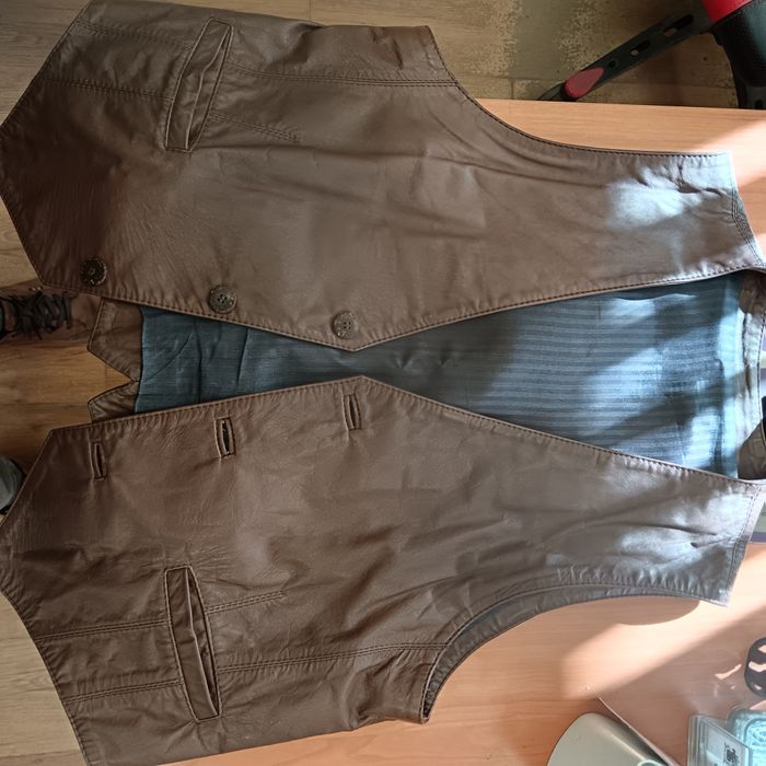 Кожен елек от естествена кожа размер L