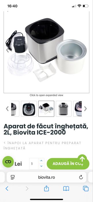 Aparat de preparat inghetata Biovita
