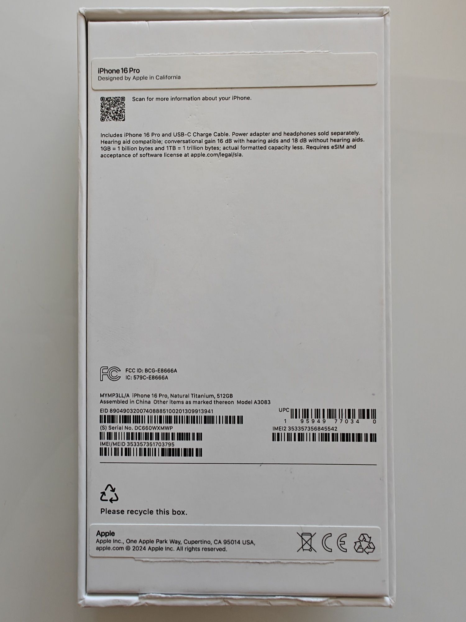 НОВИ! Iphone 16 pro 512 GB
