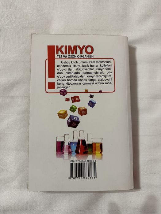 Abituriyentlar uchun KIMYO, tez va oson o'rganish kitobi