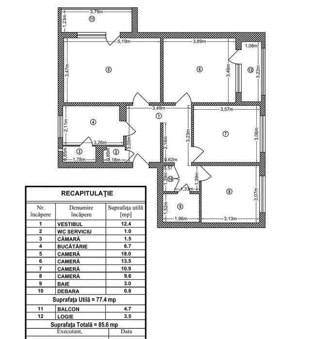 Apartament 4 camere, Bucuresti, Militari
