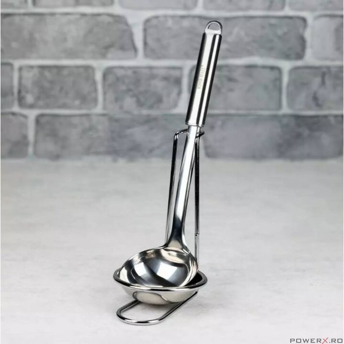 Polonic cu suport, inox, capacitate 100 ml 17.5x32 cm, Kinghoff