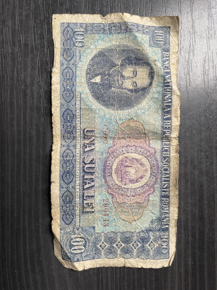 Bacnota 100 lei 1966