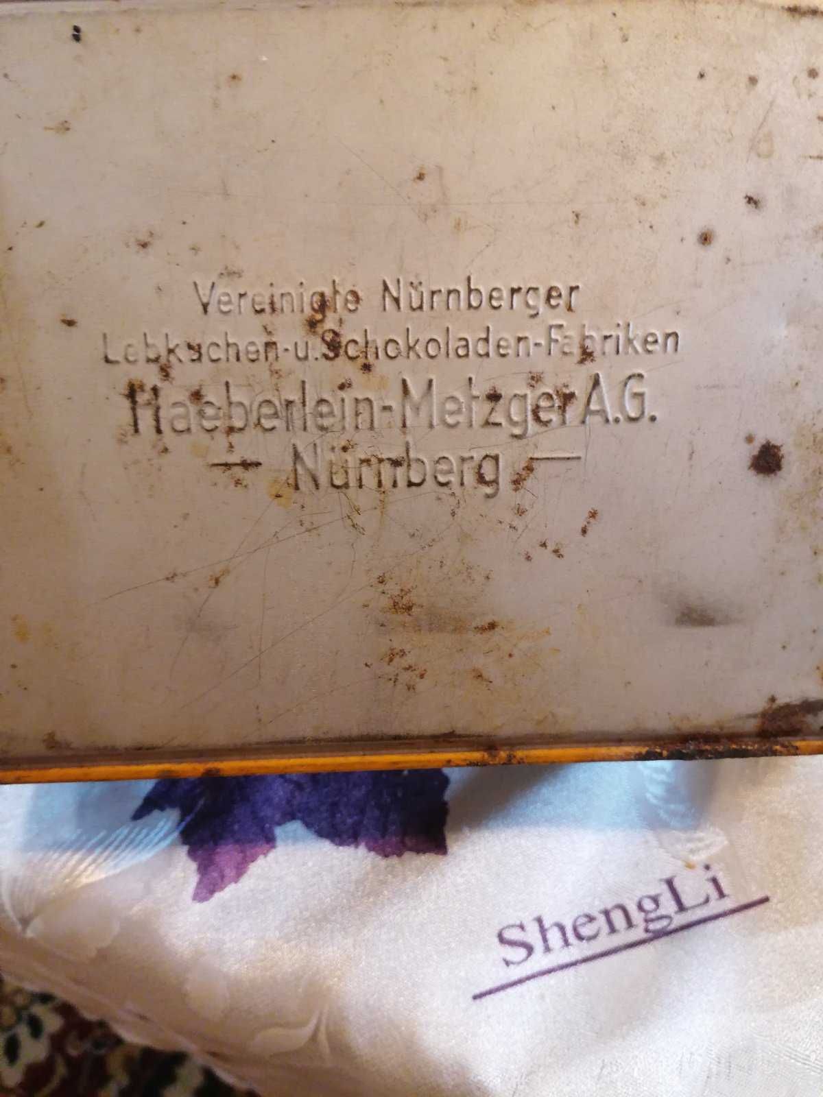1960's Nürnberg 'Haeberlein-Metzger' Lebkuchen Tin, -метална кутия