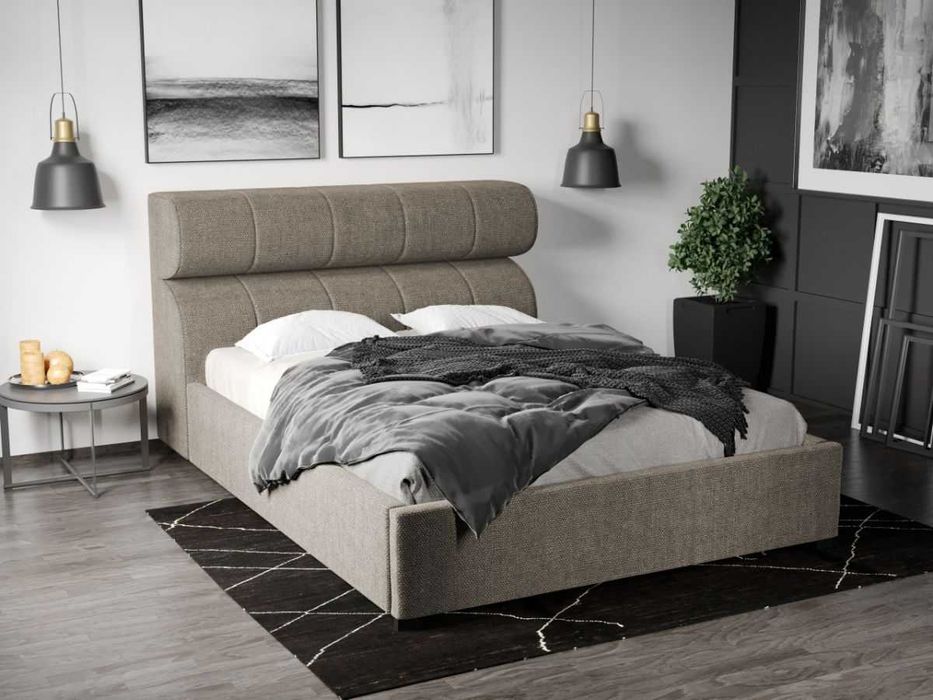 Pat Tapitat Galileo Bej Eden 4 somiera rabatabila + lada de depozitare