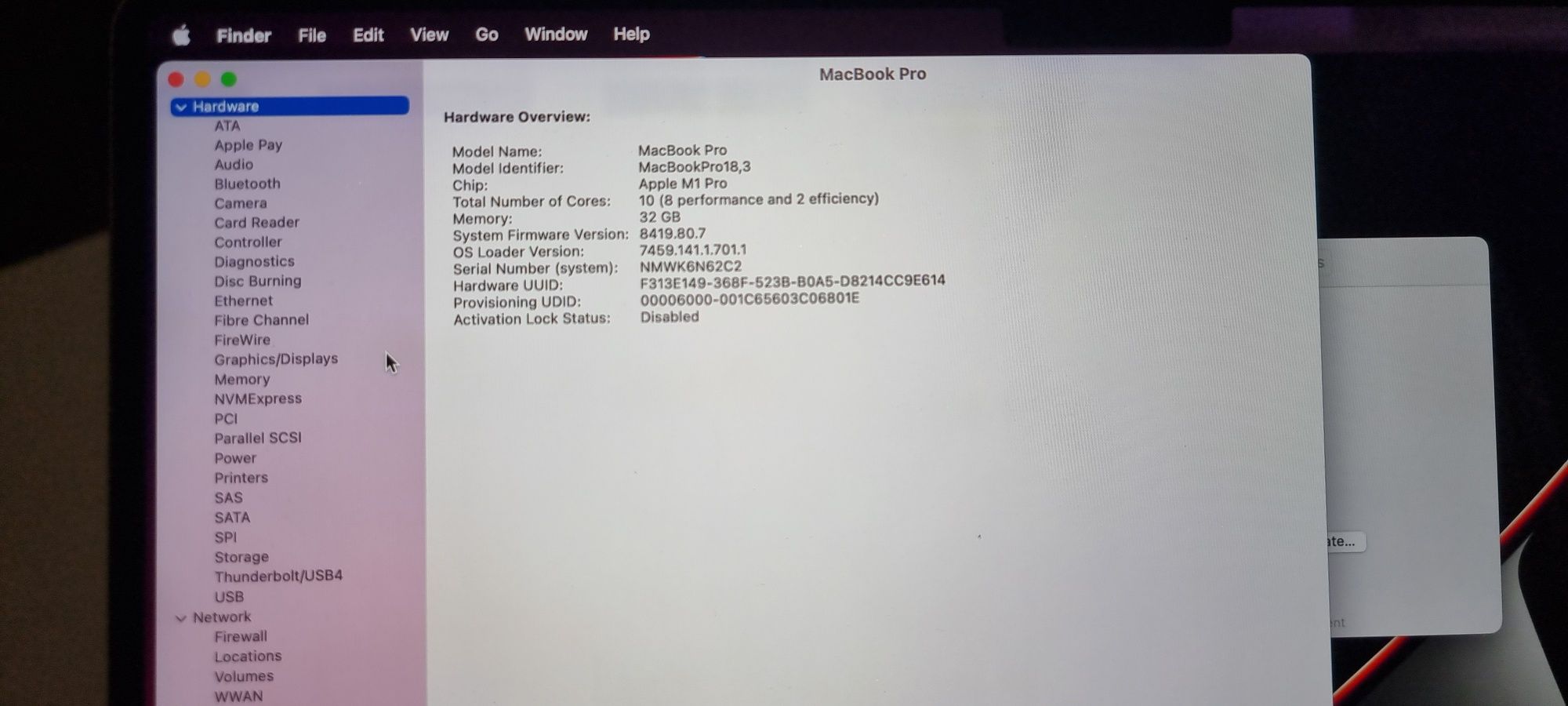 Macbook m1 pro 32gb ram