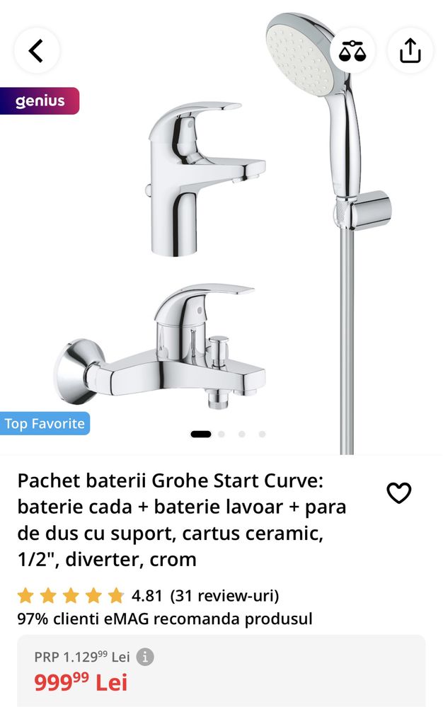 Set baterii Grohe