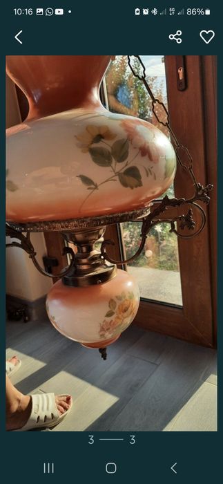 Lustra cu sticla majolica