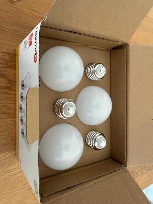 Set 6 bucati Bec LED Lexman, E27, alb cald, 2700K, 8.5 W, 806 lm, mat