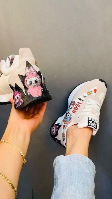 Adidasi Dsquared Dama Custom La bubu White!