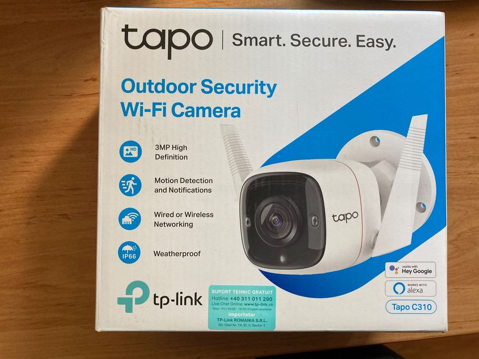 !ЧИСТО НОВА! Камера за наблюдение Smart TP-Link Tapo C310 +карта памет
