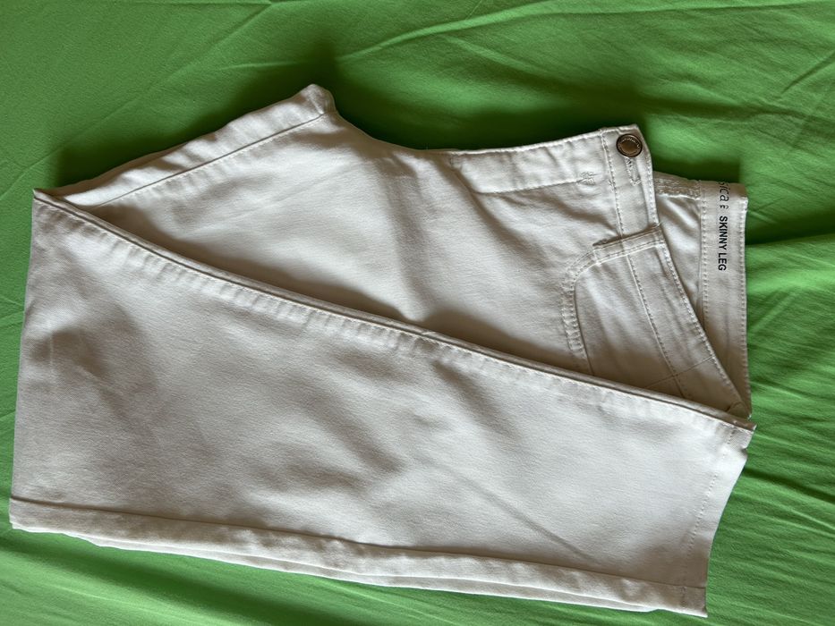 Vand blugi albi YESSICA Skiny leg