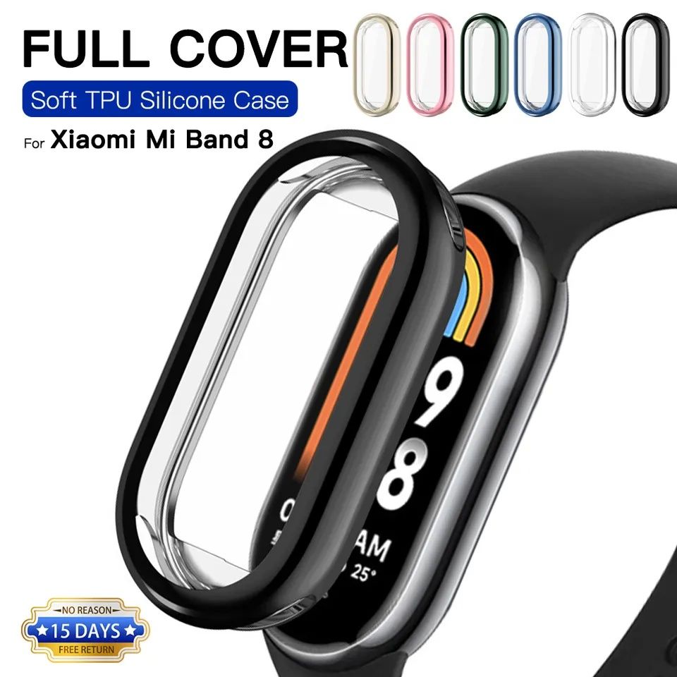 Xiaomi Smart Band 8 / Мек TPU силиконов кейс с протектор