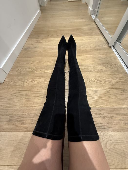 Cizme lungi, Musette, din piele intoarsa fina, 37