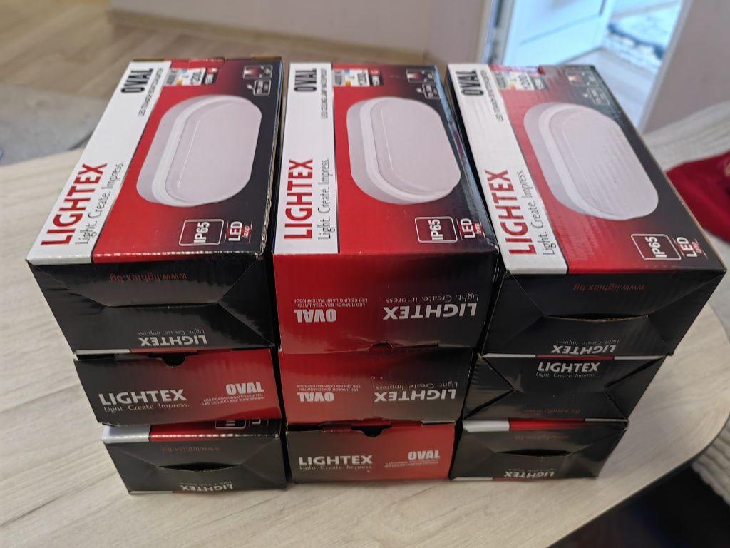 LED плафон Влагозащитен OVAL 15W 220V 4000K 1200lm IP65 бял Lightex