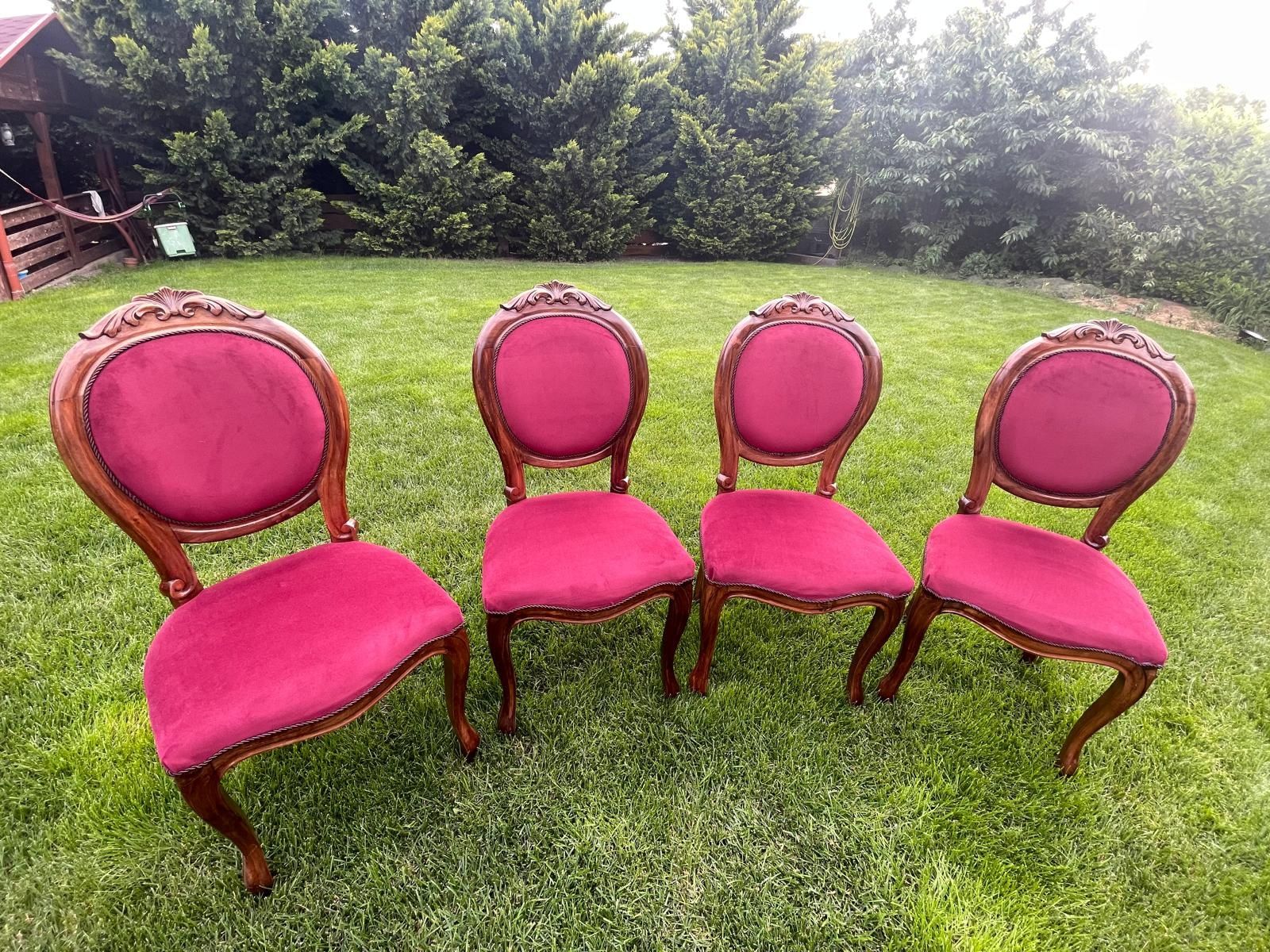Scaune Biedermeier Originale Lemn Masiv Proaspăt Reconditionate