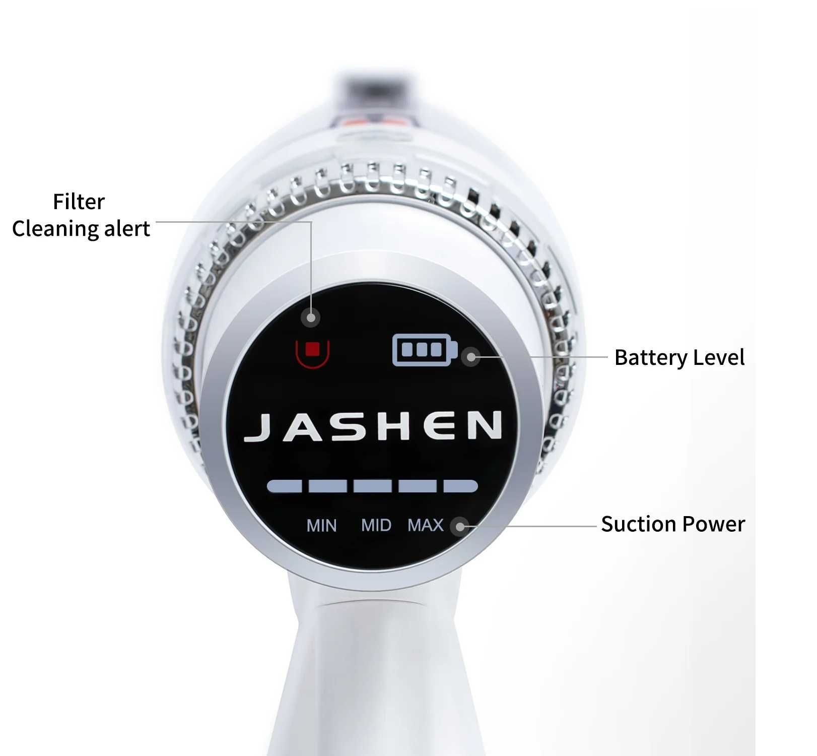 Вертикална прахосмукачка JASHEN S16E, 350 W мотор, 25,2V, НЕ РАБОТИ!