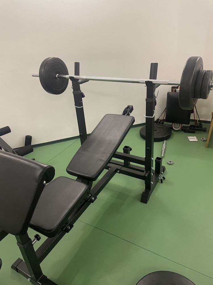 Vand Banca Multifunctionala Fitness + set greutăți 100 kg