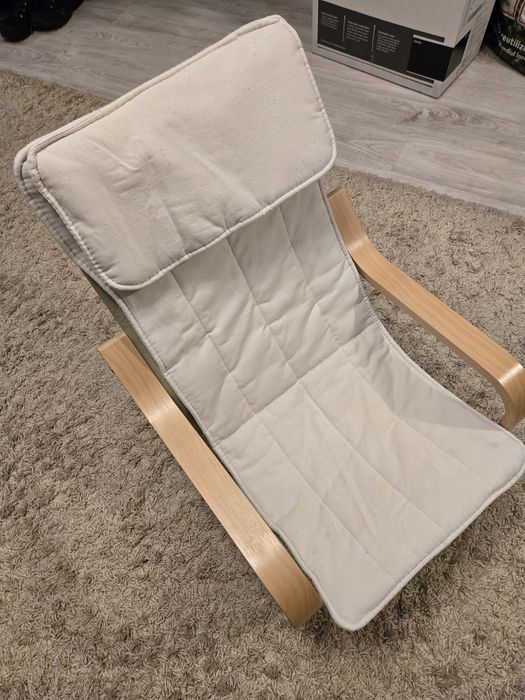 Fotoliu pentru copii IKEA POÄNG alb