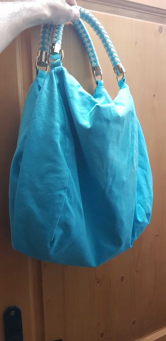 Чанта, синя, бяла, черна, джинсова.