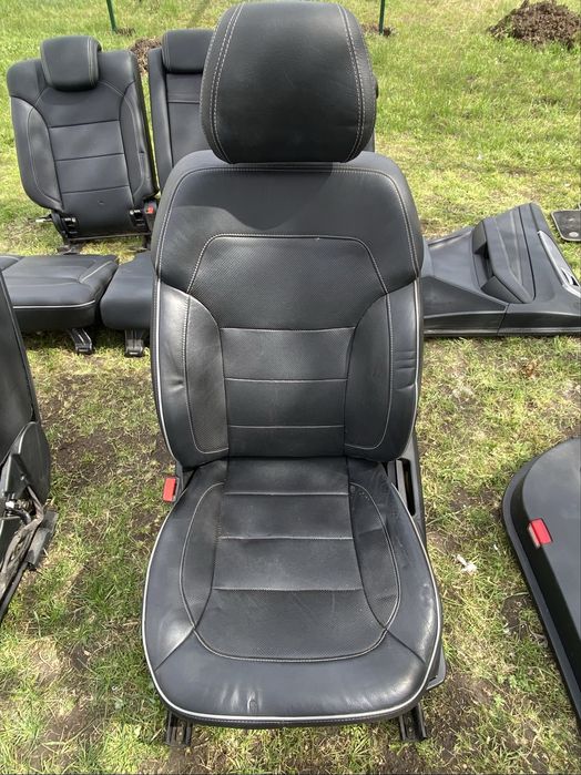 Кожен салон за Mercedes GL ML ( X166 W166 )/ черен/естествена кожа/