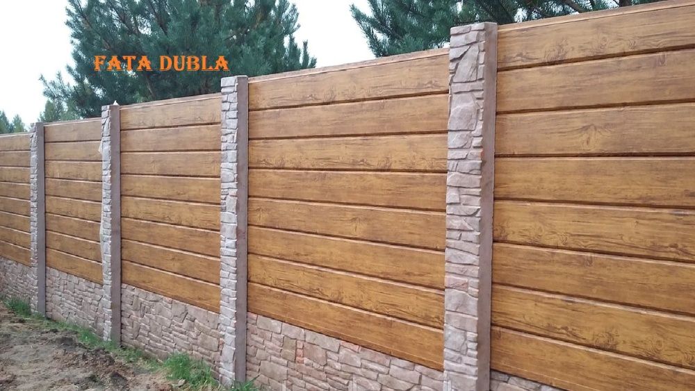 Gard din beton armat cu FATA DUBLA/placi prefabricate Bucuresti