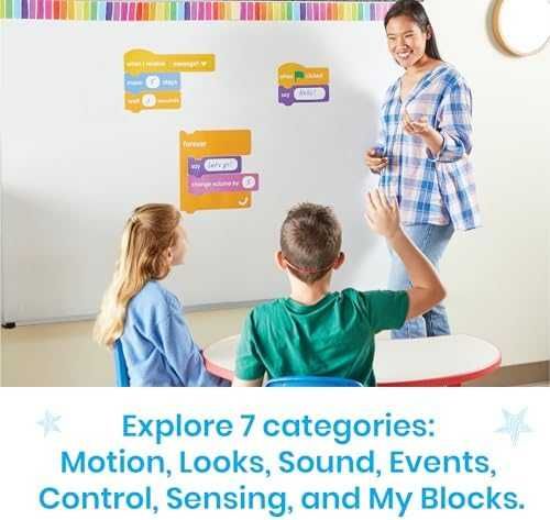 Нов Магнитни блокчета за програмиране Scratch STEM комплект за 8+ деца