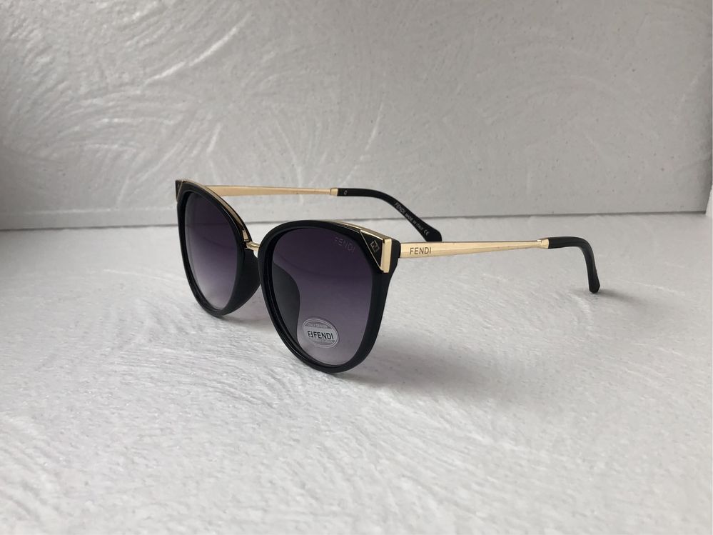 Дамски слънчеви очила котка черни F1910